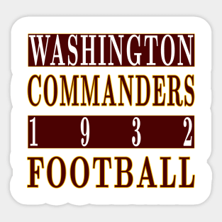 Washington Commanders Football Classic Sticker